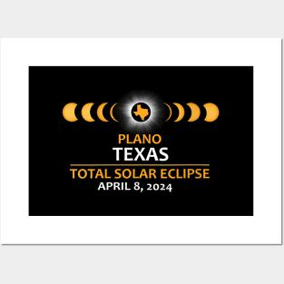 Wos Plano Tx Texas Total Solar Eclipse 2024 Posters and Art